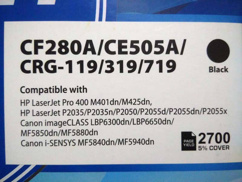 Canon CRG319/119/719/80A/05A Compatible Toner - Image 2